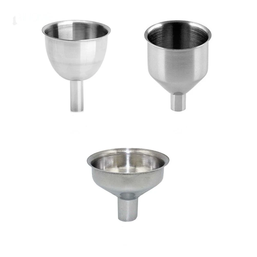 1/3PCS Mini Kitchen Liquid Dump Tool Stainless Steel Funnel Bar Wine Funnel Small Mouth Fill Hip Flask