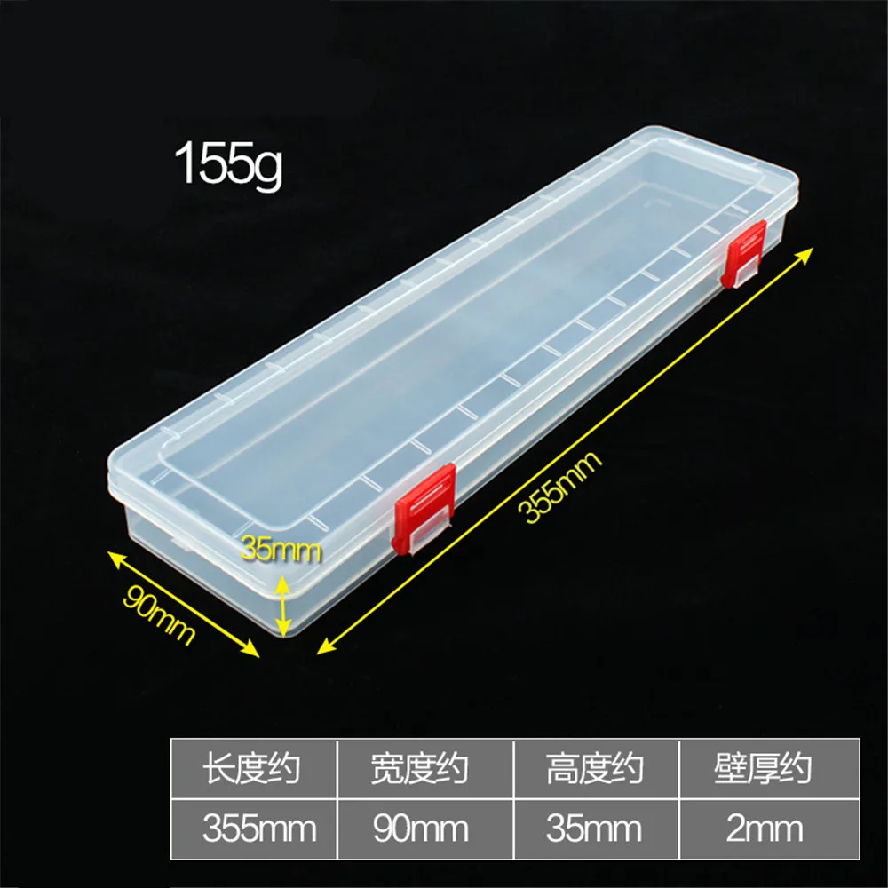 14 inch long transparent parts box extended tool box PP transparent box tool storage box