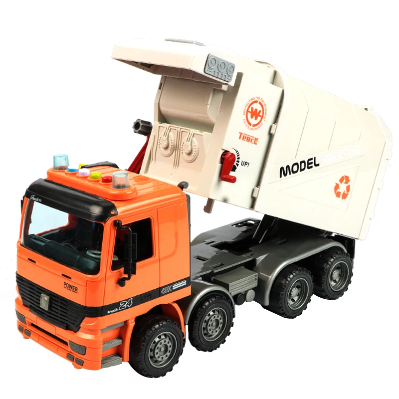 kids toys Large Road Cleaning Truck Garbage Truck Toy Dump Light Music Environmental Sanitation Vehicle Car Toys for children