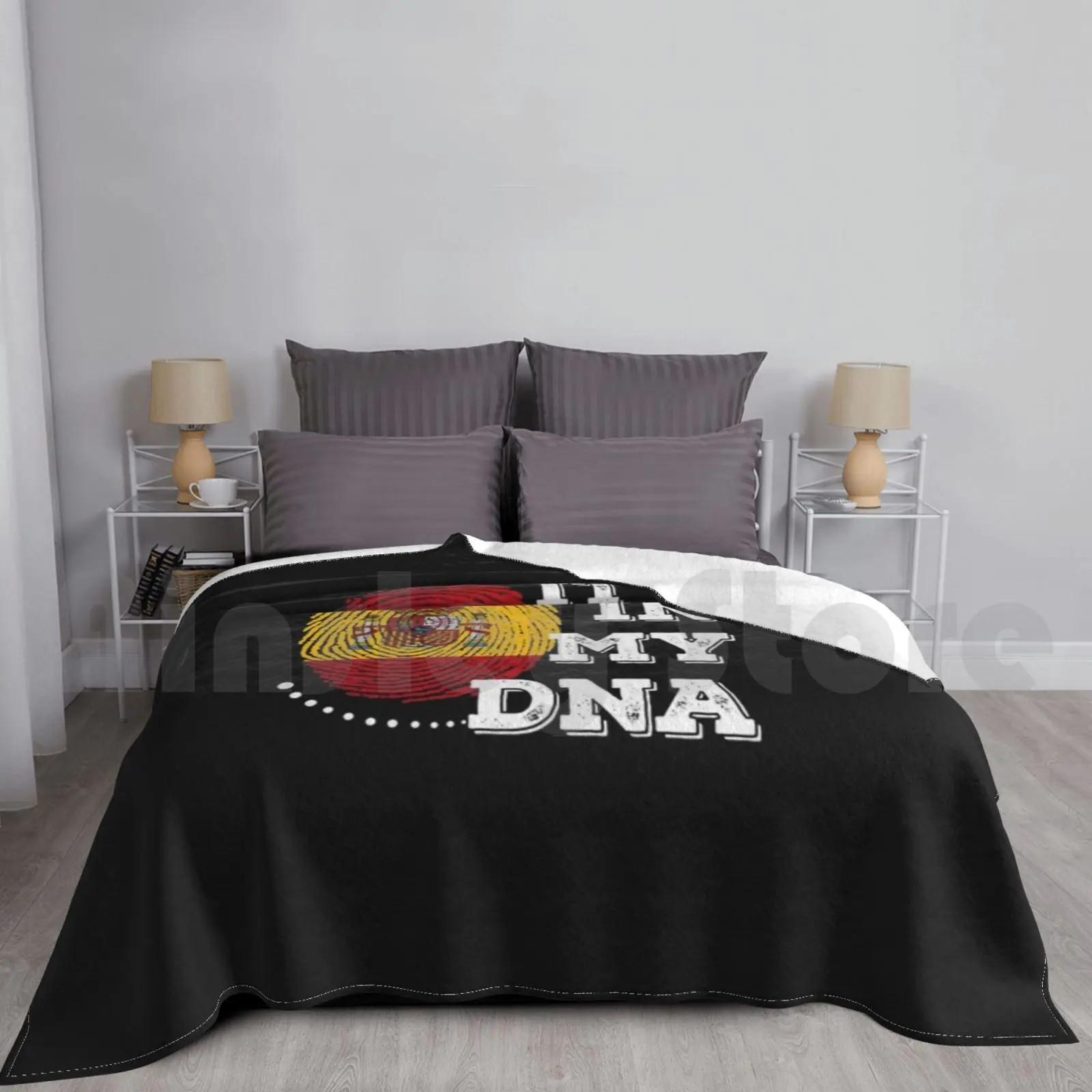 Blanket It's In My Dna Spain , Spain Gift , Spain Womens , Spain Mens , Funny Spain Gifts , Spain , Spain Flag , Spain , Funny