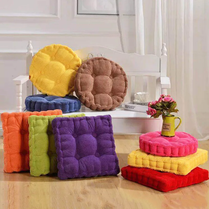 Corduroy Tatami Mat Office Outdoor Chair Sofa Seat Cushion Home Decor Textile  Floor Knee Pillow Buttock Cushion Sofa Square Pad