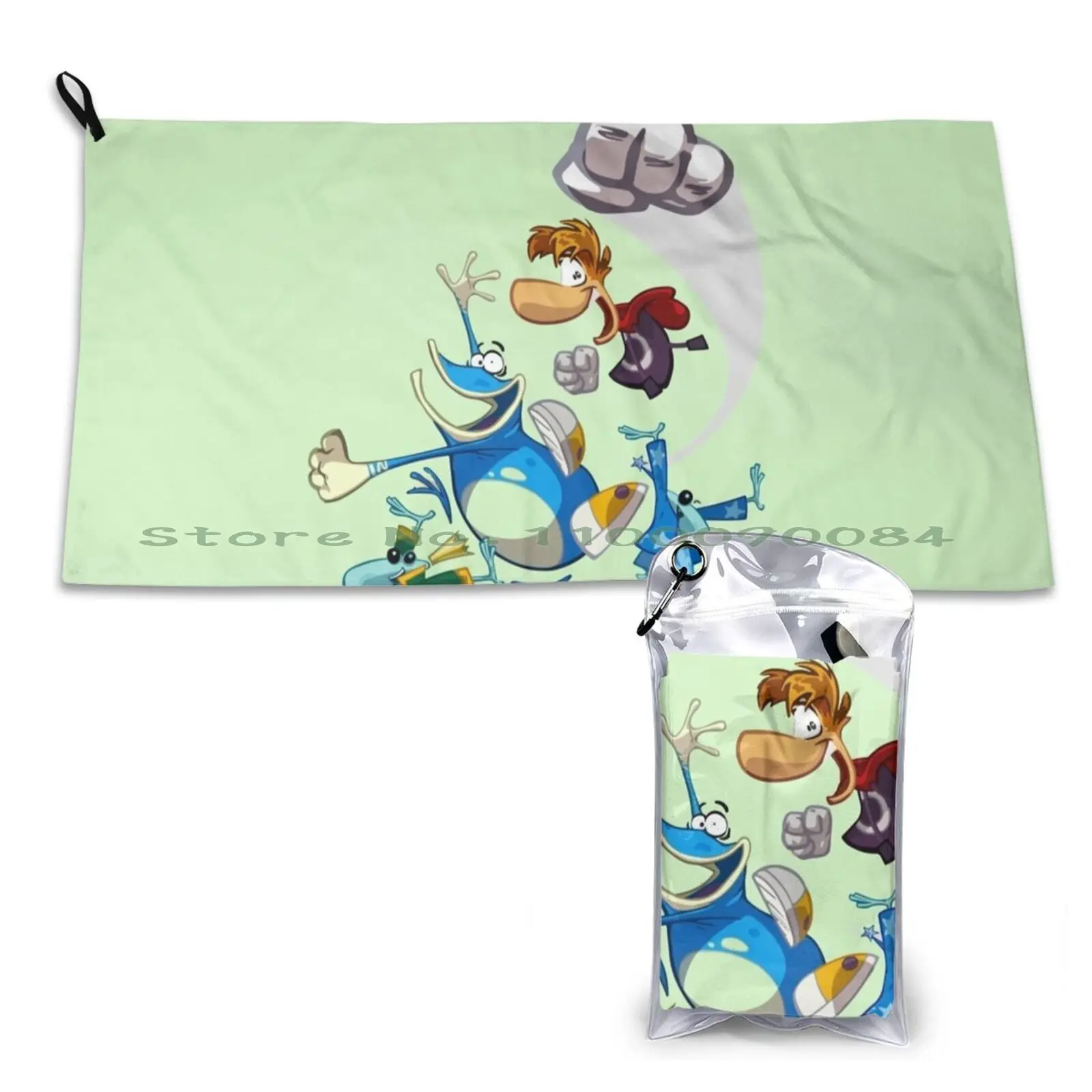 Rayman And Globox Quick Dry Towel Gym Sports Bath Portable Rayman Ray Man Character Caricature Gamer Geek Games Computer