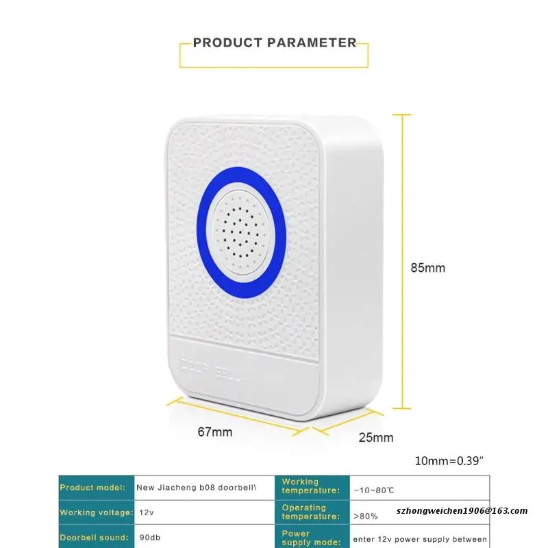 12V Electronic Doorbell For Home Hotel Garden Company