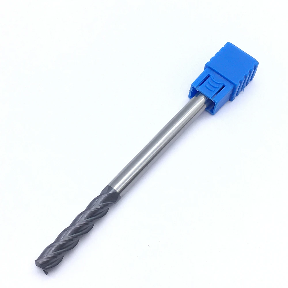 Liga 1 pçs hrc50 4 flauta 6.0xd6x100l carboneto de tungstênio fresa de aço torno cnc fundo plano quatro lâmina end mill