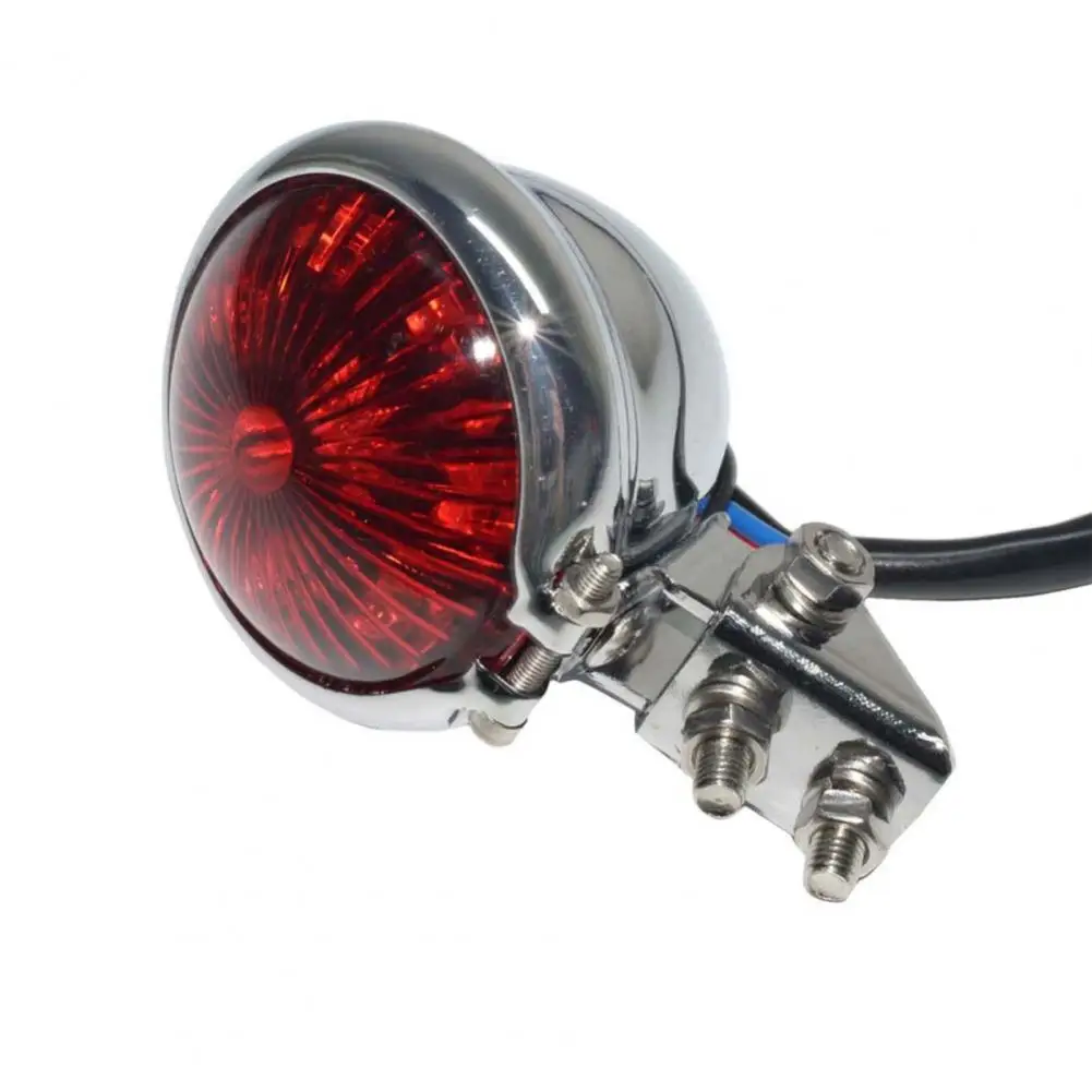 Rear Tail Light High Brightness Small Round Retro Motorcycle LED Brake Tail Signal Light