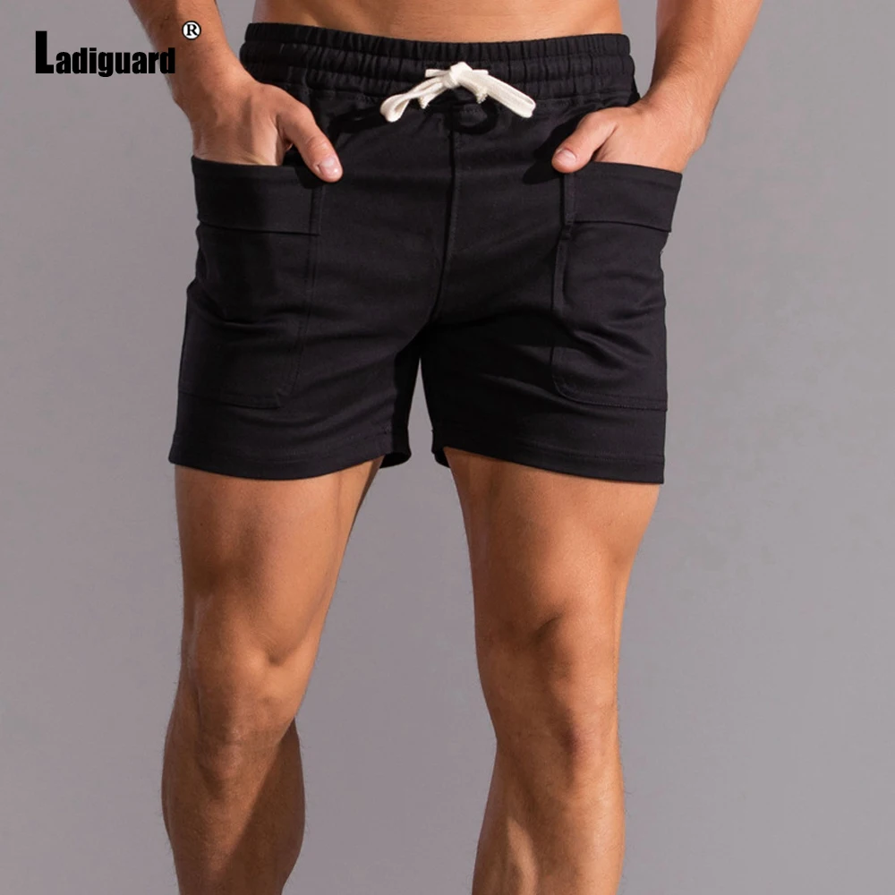 Plus Size 4xl Men Fashion Lace-up Shorts 2022 New European Summer Beach Short Pants with Pockets Male Casual Skinny Mens Clothes