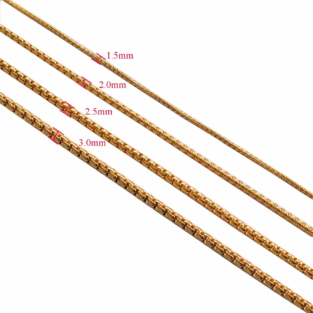 1 Stück Edelstahl-Perlenkette Figarokette für Anhänger Herren Damen Halskette Schmuckzubehör – Detail 1