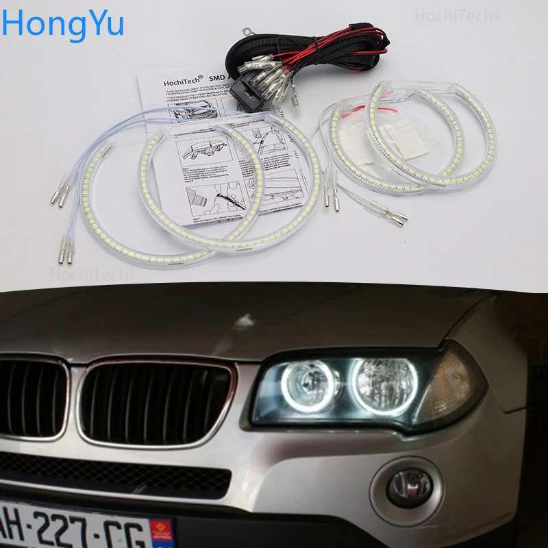 

For BMW E83 X3 2003-2010 halogen headlight Smd Led Angel Eyes kit Excellent Ultra bright illumination DRL Daytime running lights