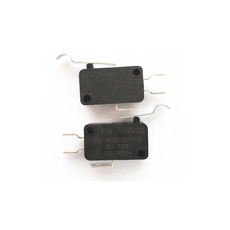 

20PCS HOT NEW Micro travel switch Copper contact limit moving point switch black PIN6.3mm 5A 250VAC KW8