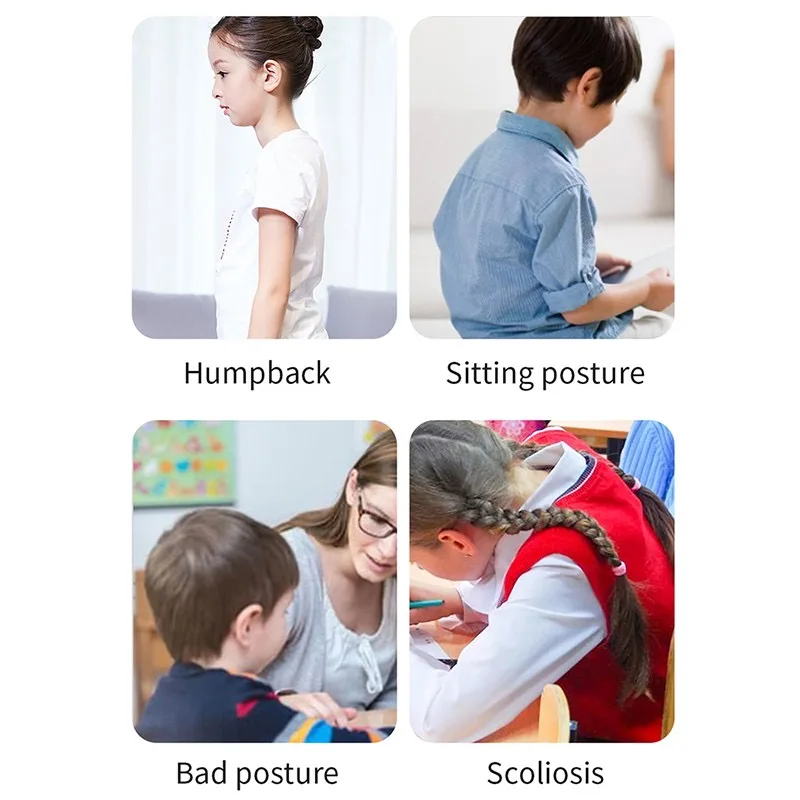 Children Adjustable Posture Corrector Back Support Boys Girls Shoulder Belt Rectify Straighten Correction Pain Relief Beauty Kid