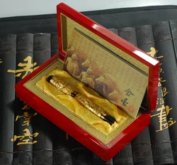 Jinhao Classic Double Dragon Playing Pearl, Metal Carving Embossing Heavy Pen Gold For Writing Gift Pen With Gift Box