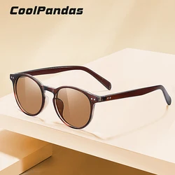 Luxury Brand Designer Vintage Round Sunglasses Polarized Woman Fashion Trend Leopard Frame Glasses Man Anti-Glare Oculos De Sol