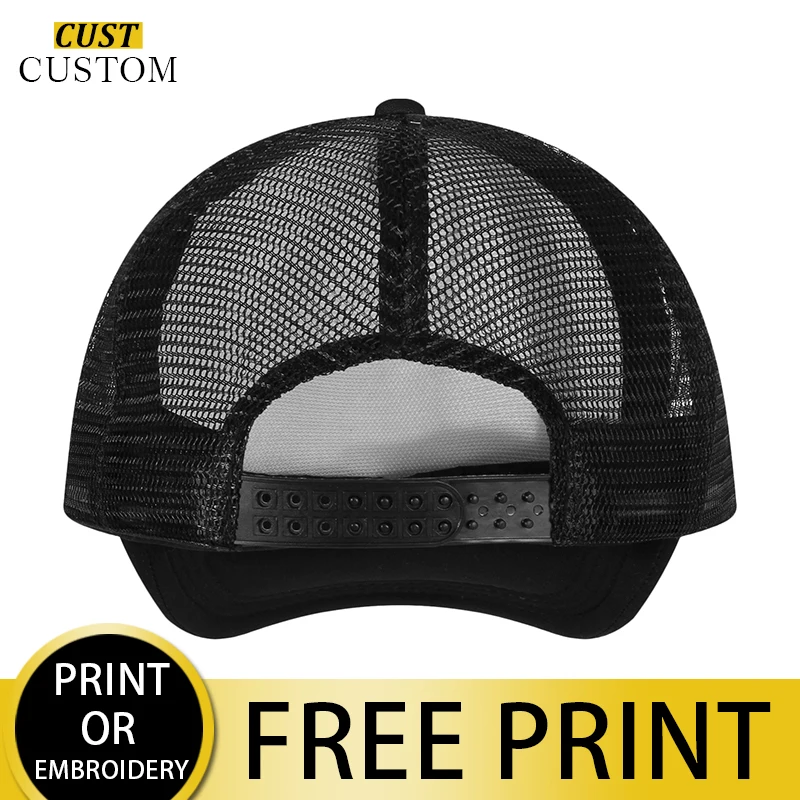 Hat Printing Logo Baseball Cap Men And Women Solid Color Mesh Hat Sun Hat Casual Hat Outdoor Sports Hip-hop Hat Golf Cap