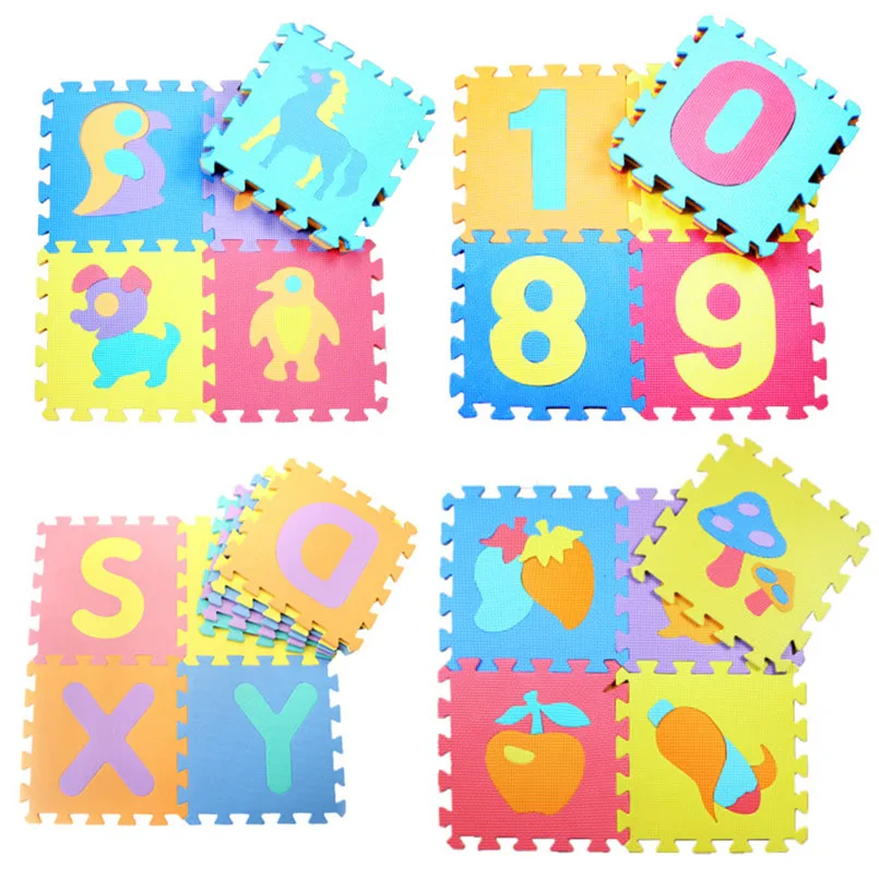 10/26pcs Set EVA Baby Foam Crawling Mats Puzzle Toys For Baby Play Mat Educational Numbers Letter Animal Fruit Kids Carpet Toy