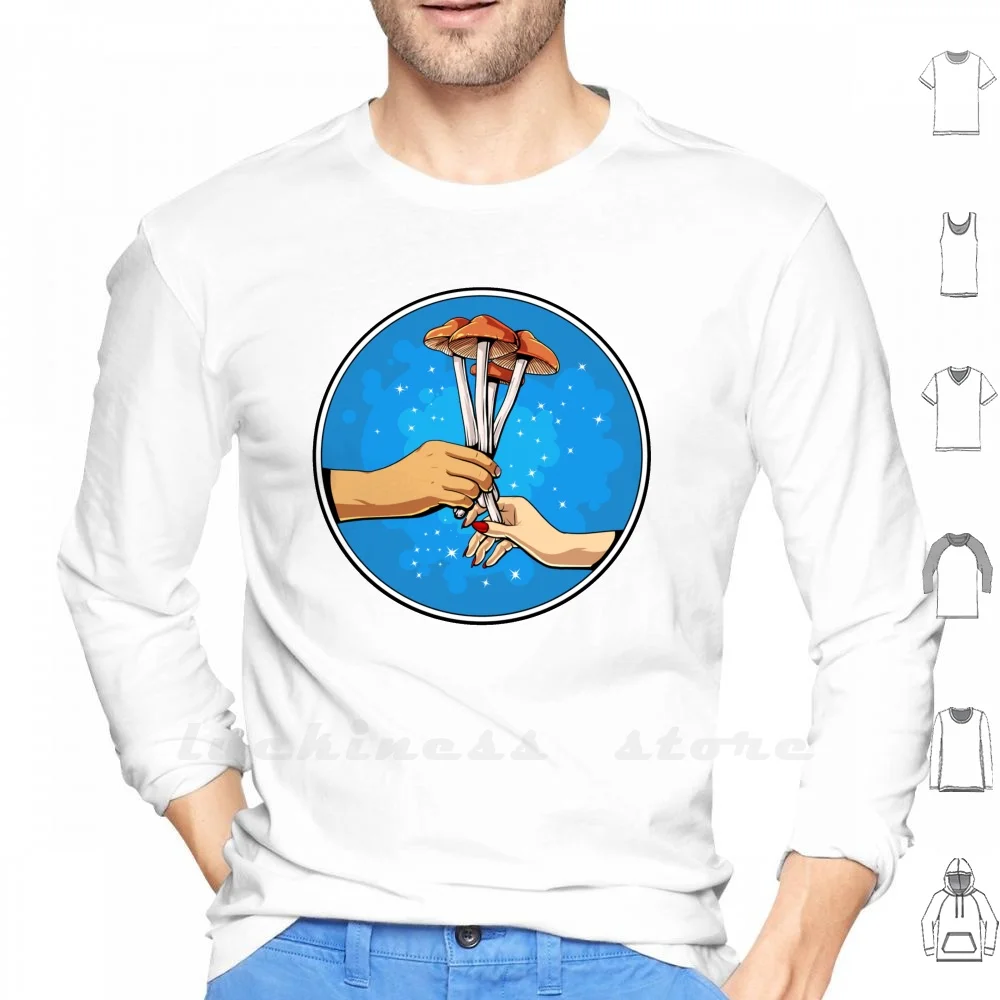 Psilocybin Magic Mushrooms Fungus Shrooms Long Sleeve T Shirt Shrooms Psychedelic Hallucinogens Magic Mushrooms Psychedelic