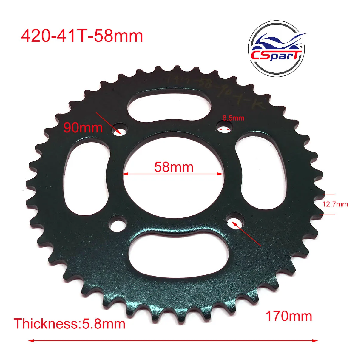 

41 Tooth 420 58mm Rear Sprocket XR50 CRF50 CRF70 Pit Dirt ATV Quad Ko Gart Bike 50CC 70CC 90CC 110CC 125CC 140CC 200CC 250CC