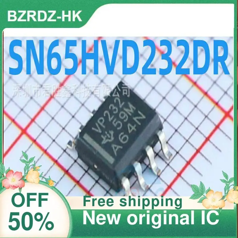 10PCS SN65HVD232DR SN65HVD232D  VP232 SOP8  New original IC