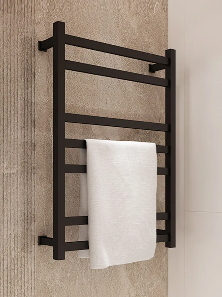 

Black Electric Bath Towel Warmer, 304 Stainless Steel Heated Towel Warmer, Modern Style, New coming