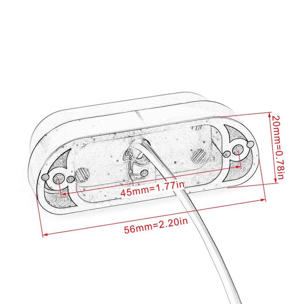 Feu de plaque d\'immatriculation arrière universel LED 12V pour moto, feu de stop arrière avec mark pour Honda, Kawasaki et Yamaha