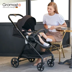 High Landscape Baby Stroller, moldura de alumínio, recém-nascido, luxo, peso leve, fácil de transportar