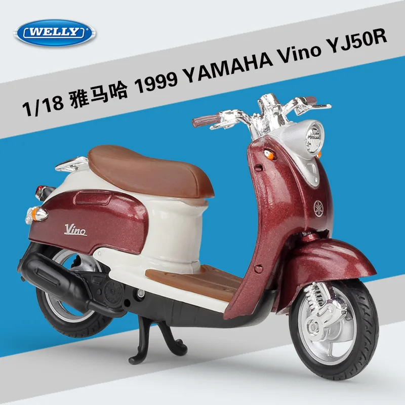 Childrens 1/18 Scale Welly YAMAHA VINO YJ50R Scooter Motor Road