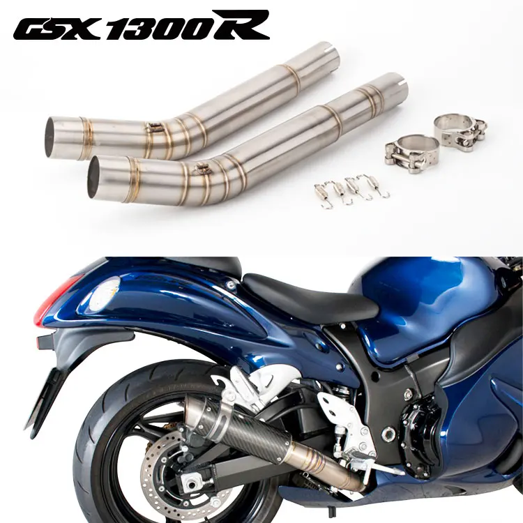 Motorcycle Modified Exhaust Pipe GSX1300R Mid Section 12008-2015 GSX1300R Intermediate Connection Pipe Exhaust Pipe Set