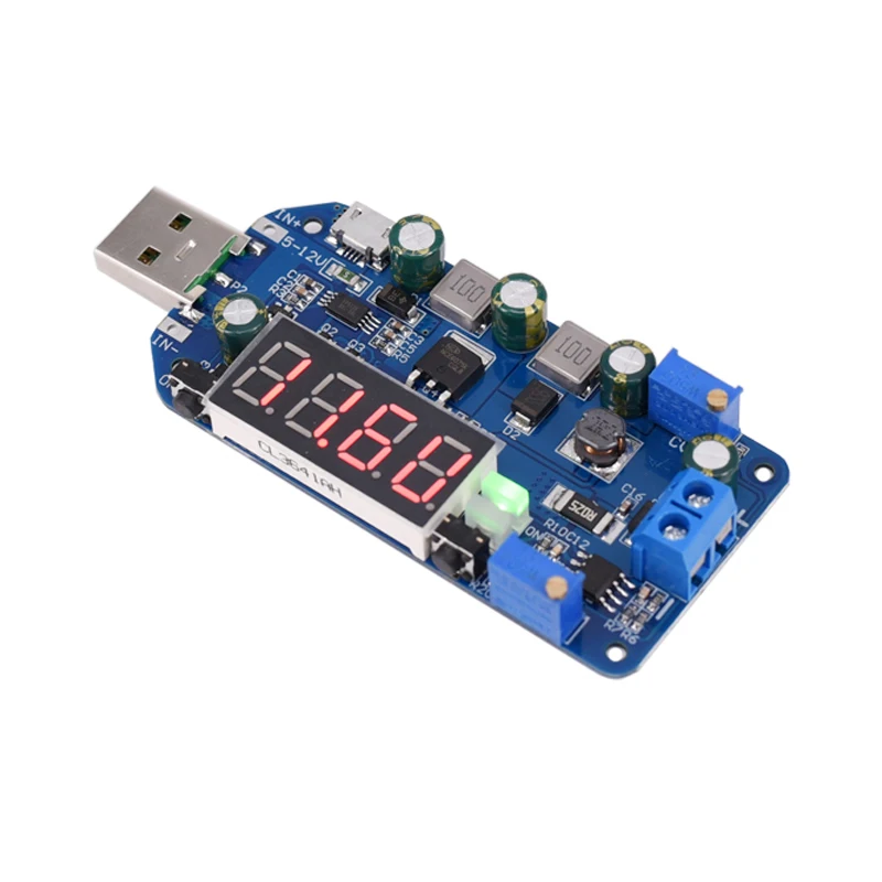 DC-DC Adjustable Boost Module 15w 2A Boost Plate Step Up Module MICRO USB 4V-13V to 5V 9V 12V 28V For Arduino Current display