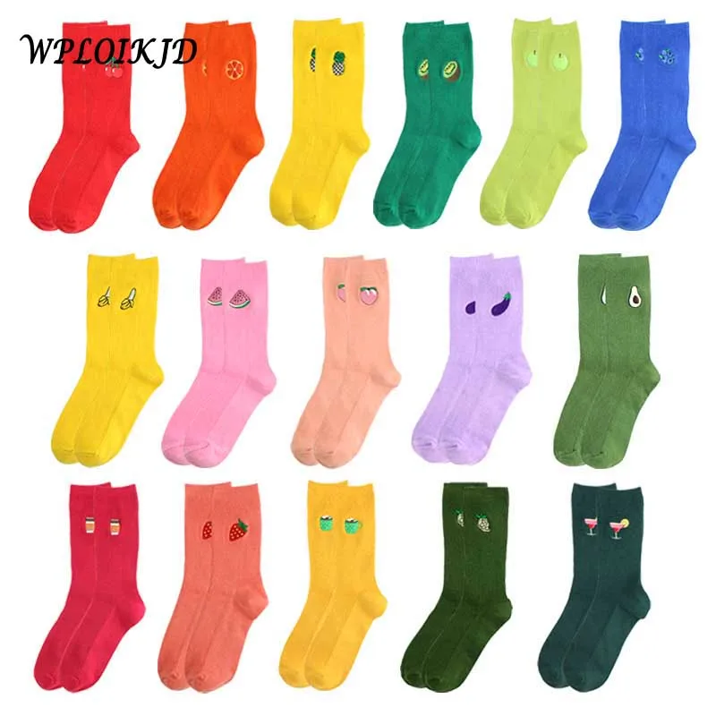 Japanese Department College Wind Banana/Cherry/Peach/Avocado/Pineapple/Blueberry/Grape/Watermelon/Apple/Strawberry Fruit Socks