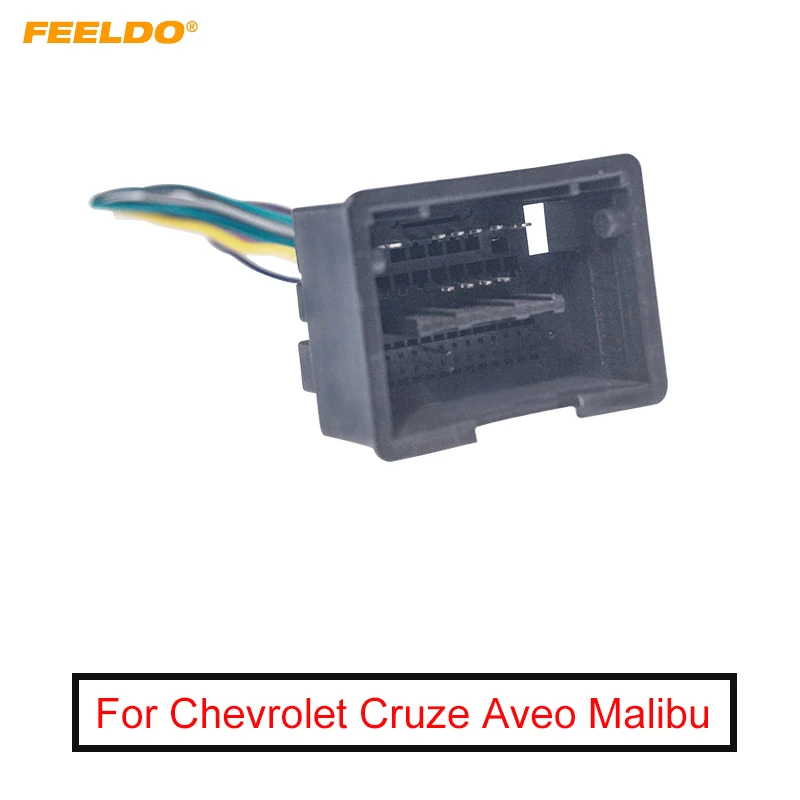 FEELDO-Adaptador de arnés de cableado de instalación de Audio estéreo para coche, accesorio para Chevrolet Cruze Aveo Malibu ISO, Cable de Radio CD/DVD, 1 ud.