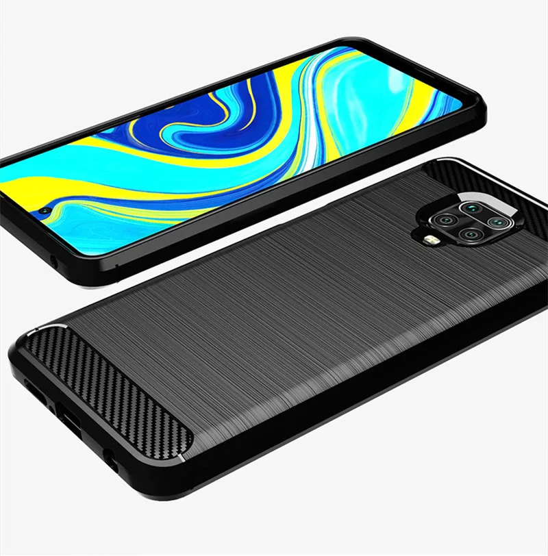 For Xiaomi Redmi Note 9s 9 s Case Carbon Fiber Cover Shockproof Phone Case For Redmi Note 9 Pro Cover Flex Silicone Bumper Shell