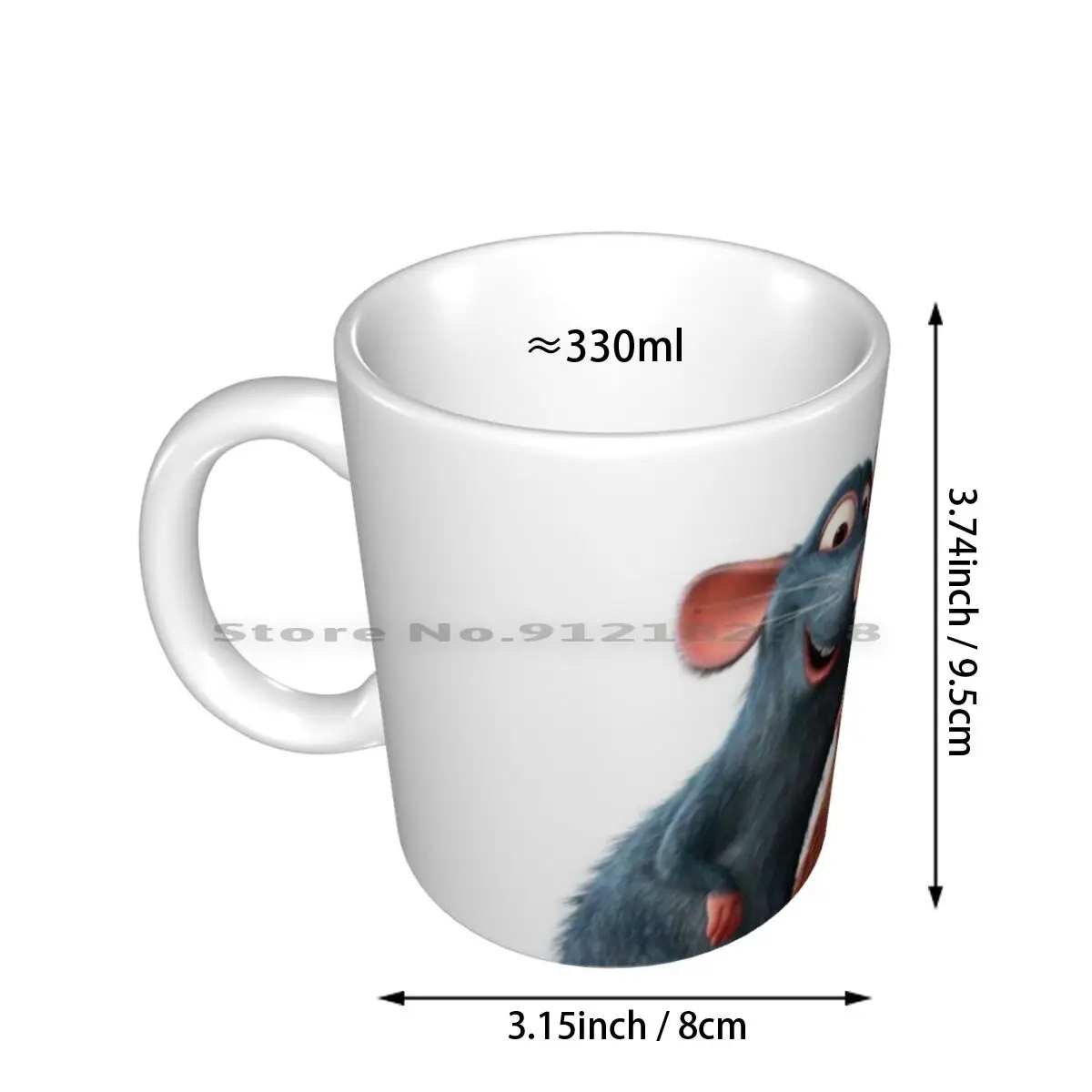 Remy And Emile Ceramic Mugs Coffee Cups Milk Tea Mug Ratatouille Remy Emile Rats Mouse Chef Friends Cute Cartoon Pixar Creative