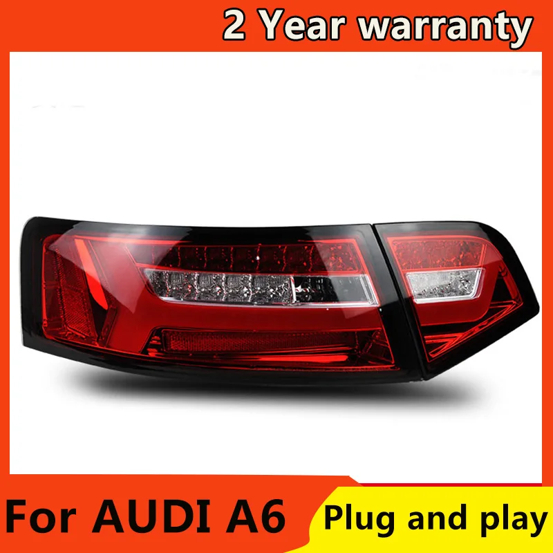 KOWELL Car Styling for Audi a6L Tail Lights 2005-2012 for A6L LED Tail Lamp+Turn Signal+Brake+Reverse LED light