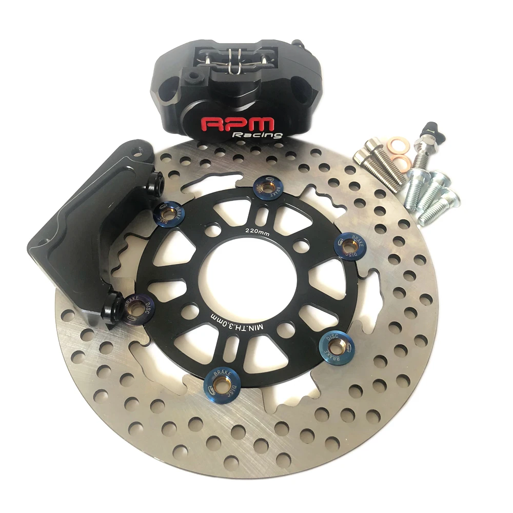 

CNC Motorcycle Scooter RPM 82mm Brake Calipers With 220mm Brake Disc Adapter Bracket For Honda Dio Yamaha Aerox BWS RSZ