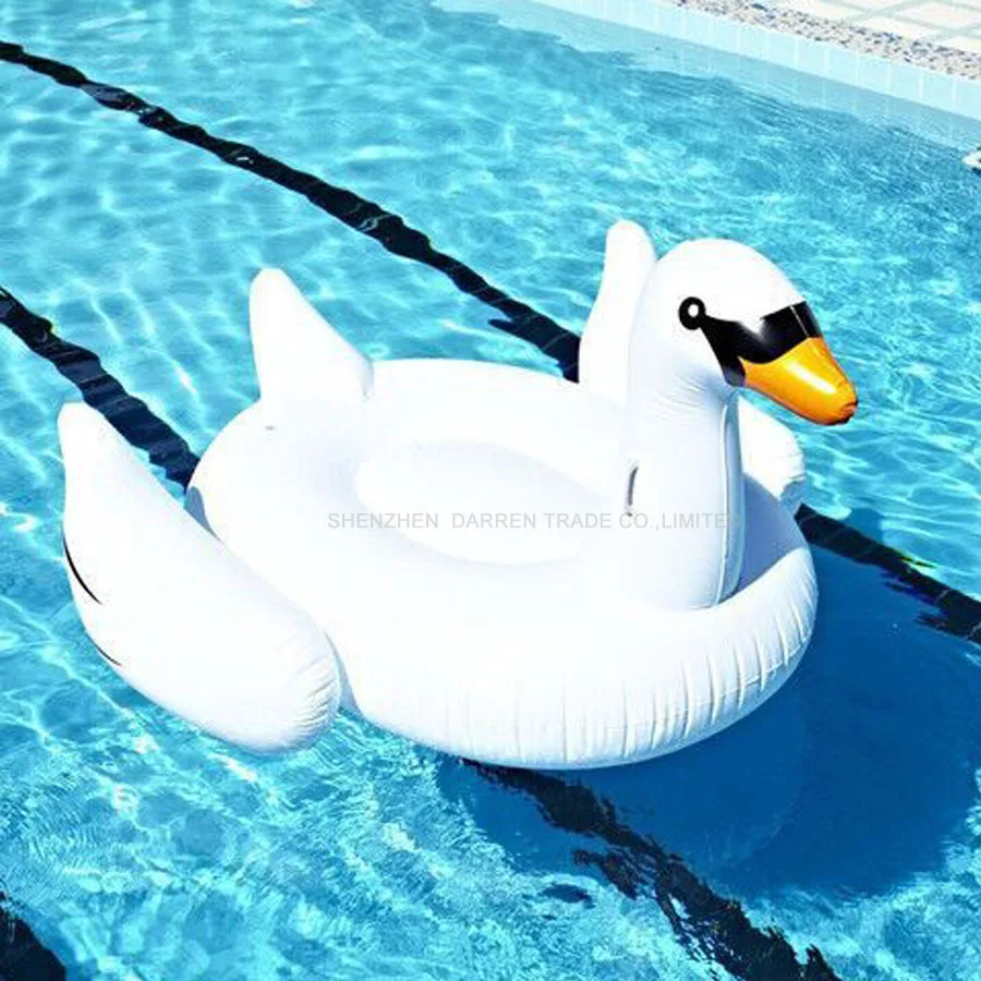 Inflatable giant swan floating rideable swimming pool toy float raft 190cm for both Adults & Child