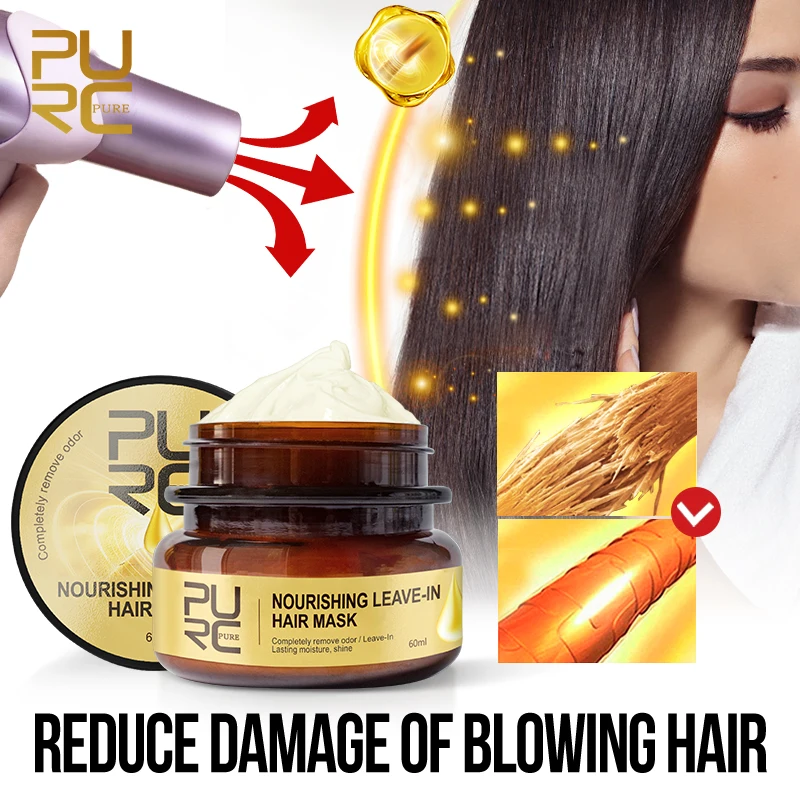 PURC Nourishing Leave-In Hair Mask Completely remove odor Lasting moisture shine Hair Treatment 11.11