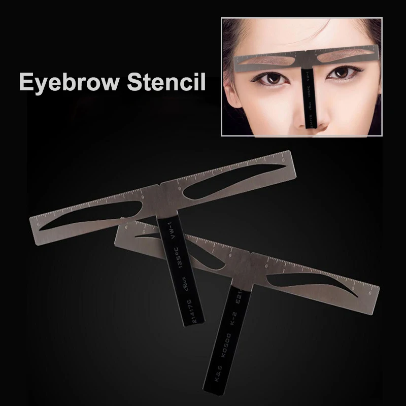 

1pc Microblading Eyebrow Tattoo Stencil EyeBrow Tattoo Permanent Makeup Ruler Reusable Template Definition Grooming Measure Tool