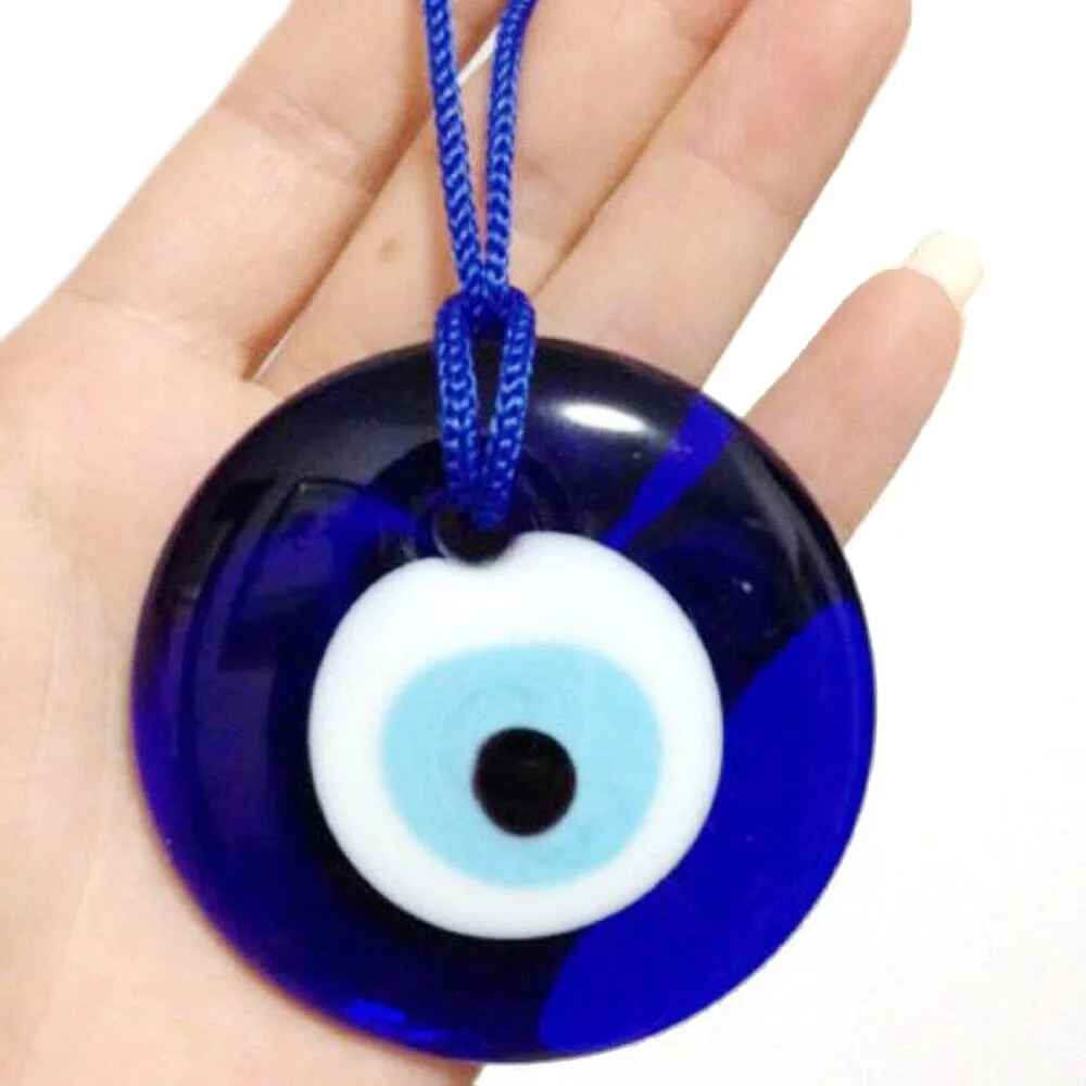 

Hot Multiple sizes Fashion Lucky Turkish Greek Evil Blue Eye Charm Pendant Gift Blue Lamp work Glass Car Home Amulet