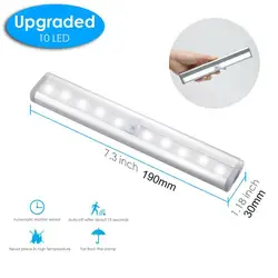 LDHLM LED Cabinet Lamp PIR LED Induction Under Motion Sensor Closet Night Light Battery Powered Wall Lamp for Kitchen Wardrobe