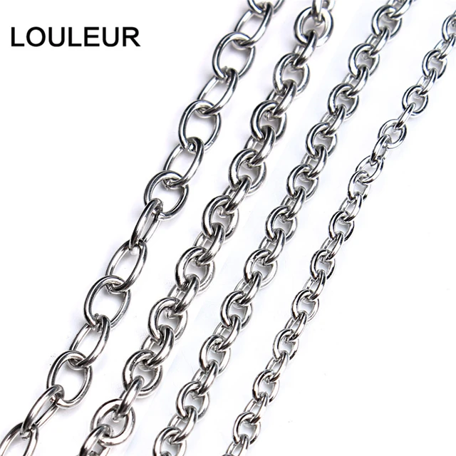 5m lot 3 4 5 6 mm Stainless Steel O Link Chain Bulk Women Men s Chain Necklace Bulk Link Chains for Necklace Jewelry Making AliExpress