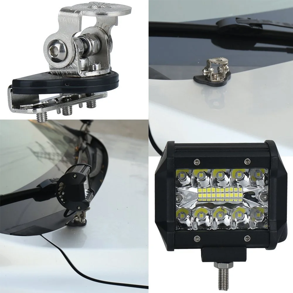 Car Spotlight Holder Floodlight Stand Work Light Clamp DRL Day Running Off Road 4x4 Motorcycle Accessories for Boat Marine Truck