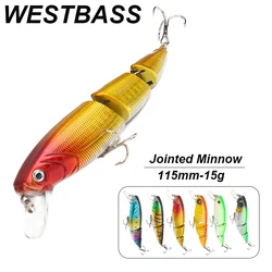WESTBASS-๋ฉํฐ ์น์
ํ๋ ๋ฒ ์ดํธ, 1PX ์กฐ์ธํธ ์ค์๋ฒ ์ดํธ, 115mm-15g, 3 ์ธ๊ทธ๋จผํธ, ๋ฃจ์ด ํธ๋กค๋ง, ๋ฏธ๋
ธ์ฐ ์๋ธ๋ฌ, ๋ฐฐ์ค Isca Pesca