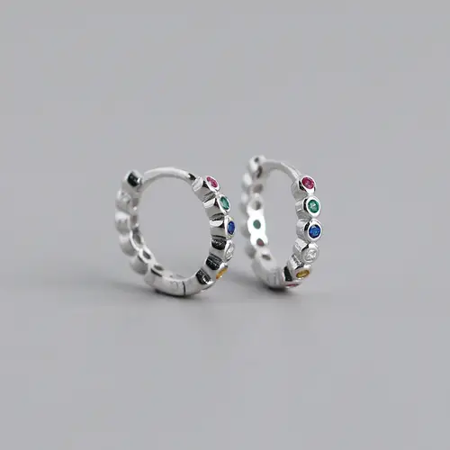 WANTME Pave CZ INS Luxury Olive Branch Leaf Stud Earrings for Women Real 100% 925 Sterling Silver Teen Gift Fine Hoop Jewelry - Image 8