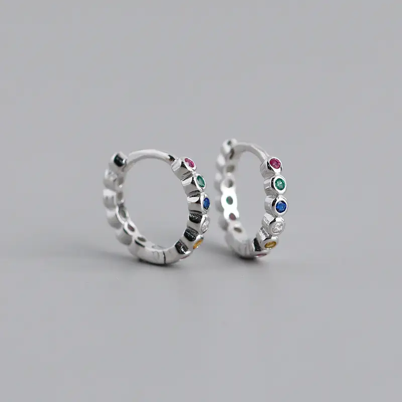 WANTME Pave CZ INS Luxury Olive Branch Leaf Stud Earrings for Women Real 100% 925 Sterling Silver Teen Gift Fine Hoop Jewelry - Image 8