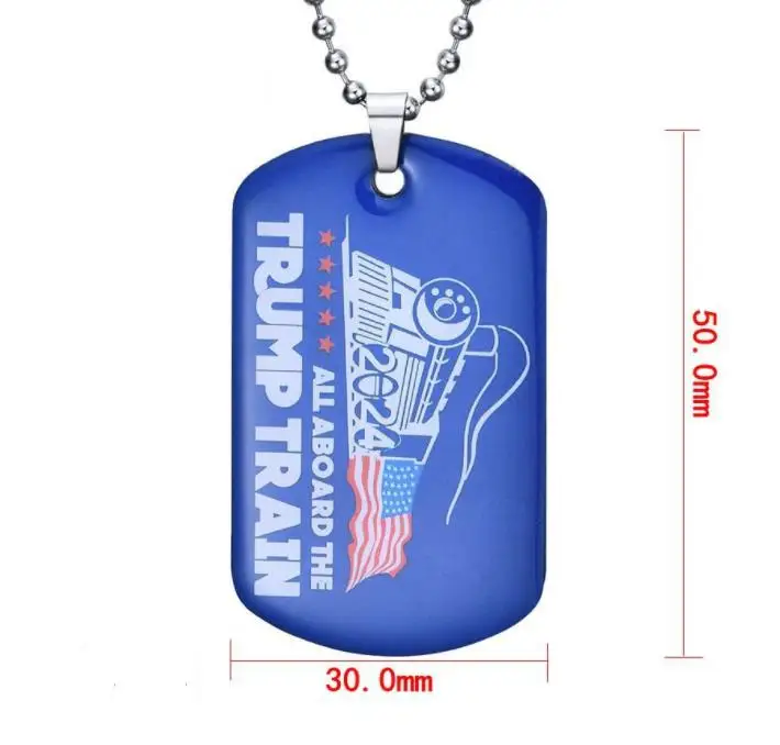 2024 Trump Necklace Party Favor US President Election Flag Pendant Stainless Steel Tags I'll Be Back Keyring 5 Style SN1227