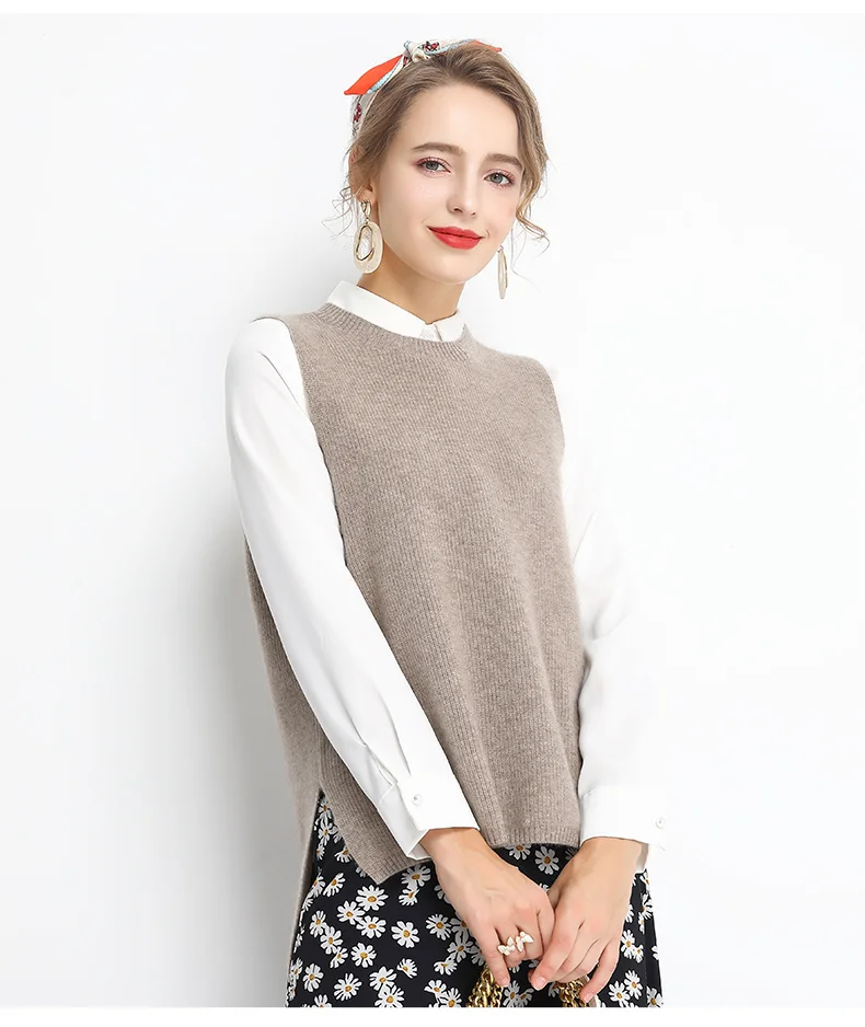 WAVSIYIER sweater vest women vintage spring autumn winter jumper female woman o neck knitted pullover 2020 new women clothing