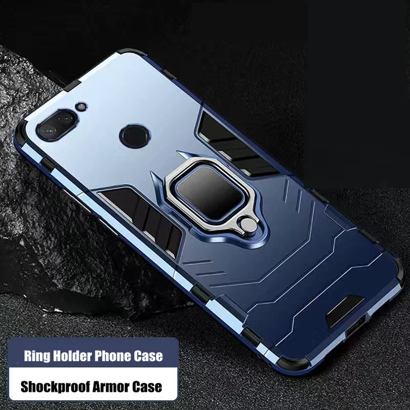 Shockproof Armor Case For Xiaomi Mi 8 Lite Mi 8 Cases Ring Stand Bumper Phone Back Cover For Xiaomi Mi 9 lite Coque Funda