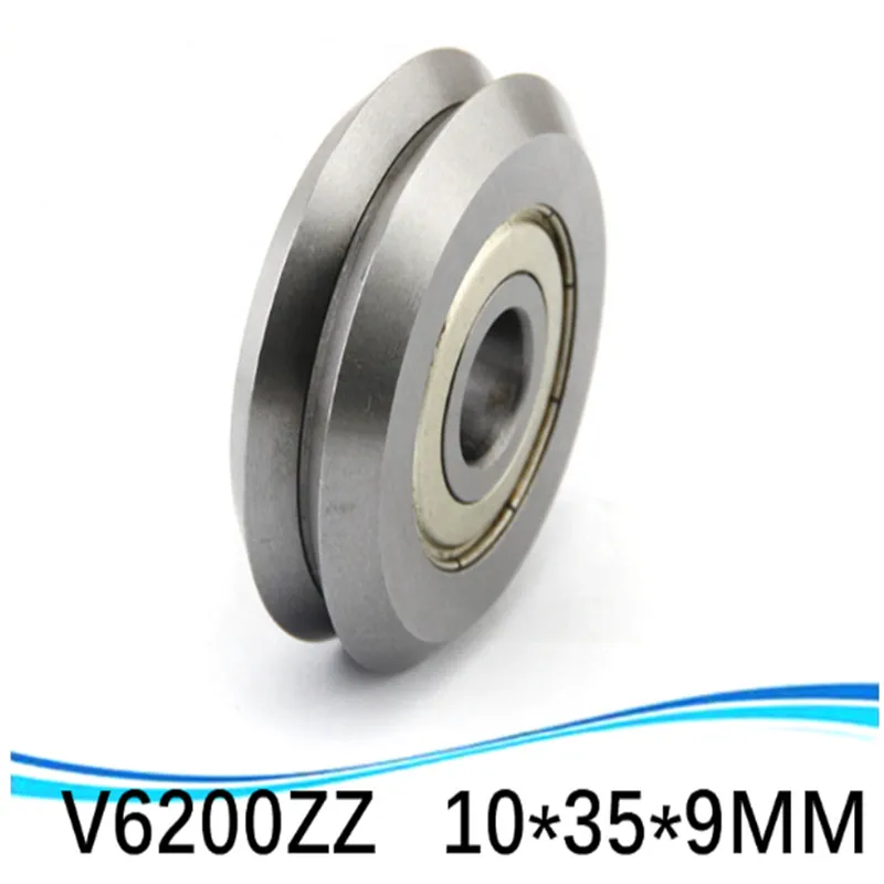 

QIPANG 10*35*910*30*8mm V6200ZZ V6000zz V grooved straightener guide wheel bearings pulley bearings V groove width 4.2mm,3.3mm