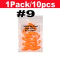 10 piezas de color naranja, talla 9