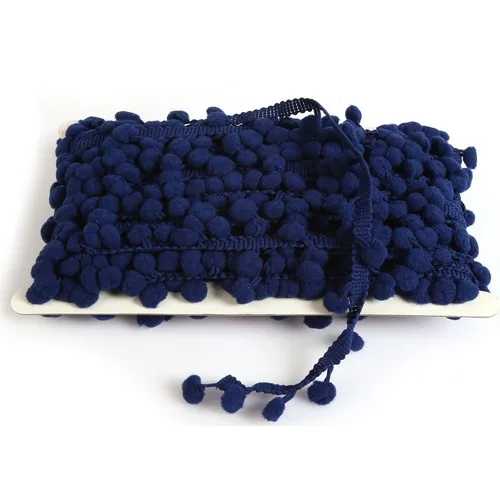 Tailor it That Navy Blue Ribbon Pompom Ribbon 20 m