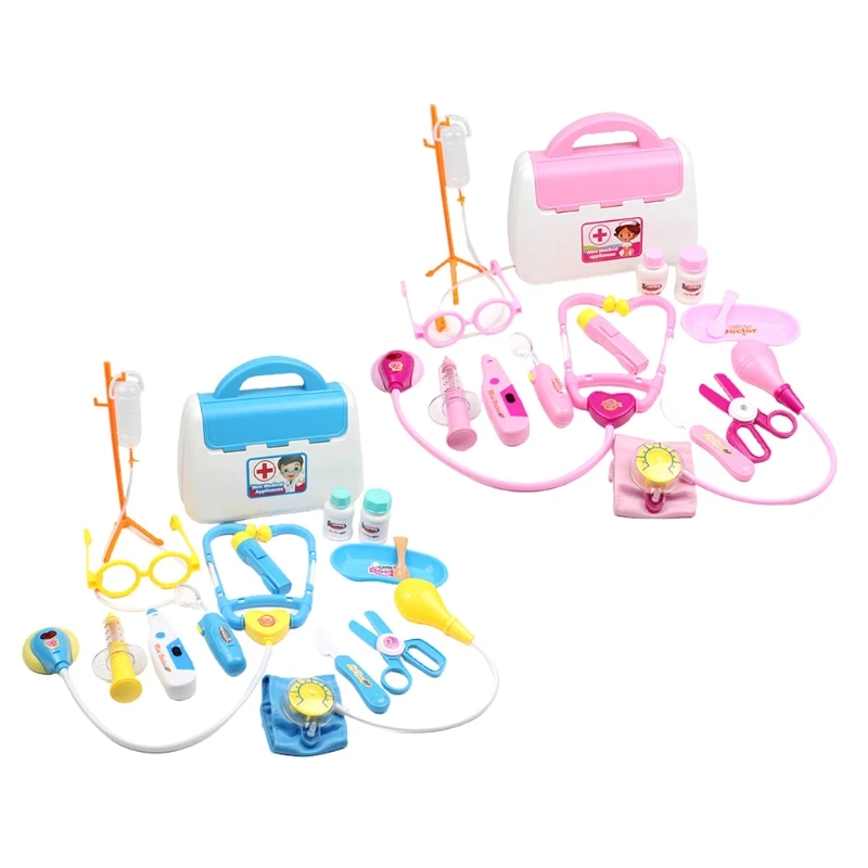 

2024 New 15Pieces/Pack Play House Medical Toy Kits Dental Playset for Girls Pretend Play Role-Play Dollhouse Doctor Accs